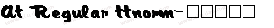 At Regular ttnorm字体转换